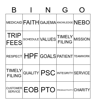 LAB WEEK 2014 Bingo Card