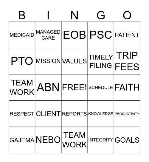 LAB WEEK 2014 Bingo Card