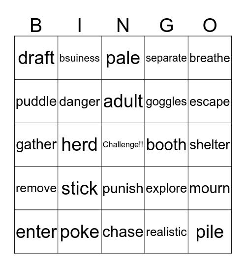 Review Bingo Card