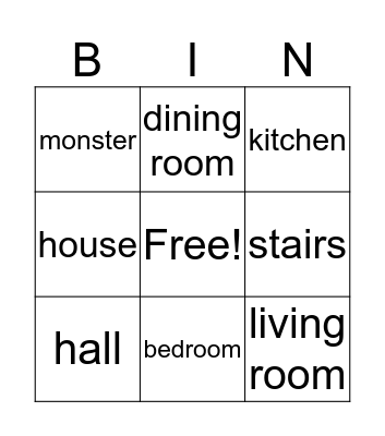 SM 1 U6 House Bingo Card