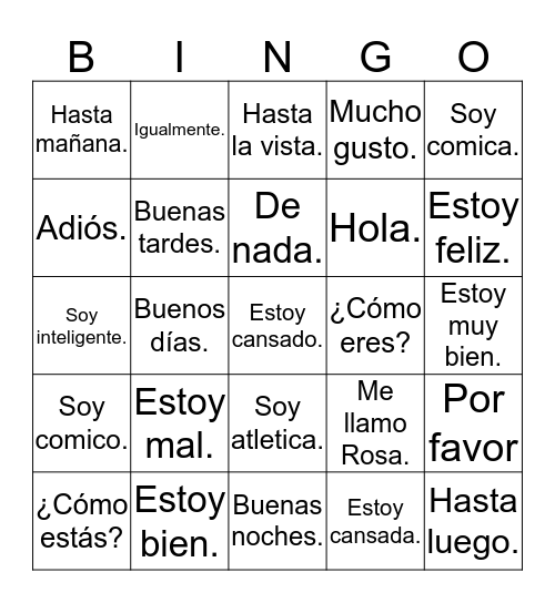 LOTERIA   Bingo Card