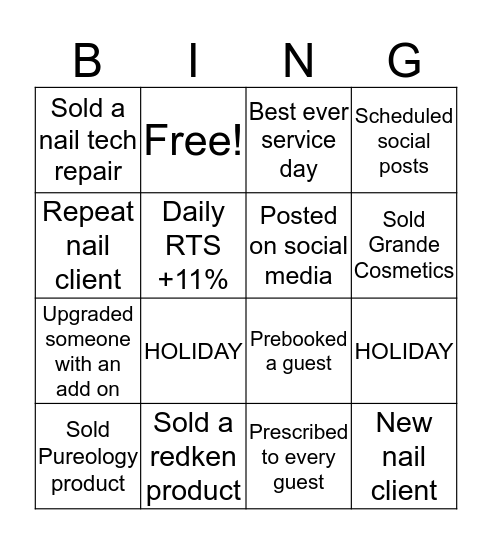 CANDRA NAIL  Bingo Card