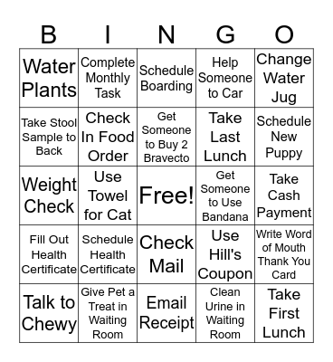 Client Services Bingo  Bingo Card