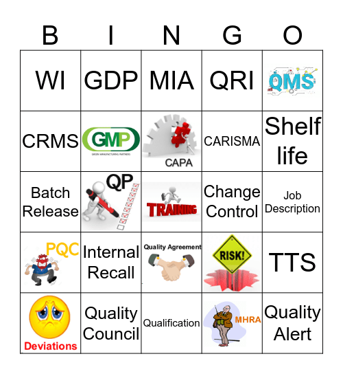 QUALITY Then Now Tomorrow   Bingo Card