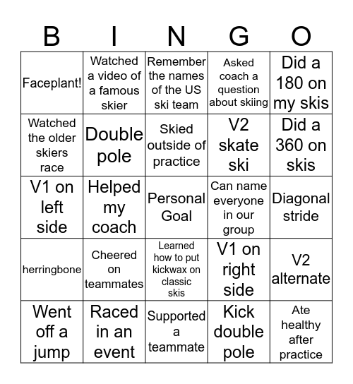 Polar Bear Bingo Card