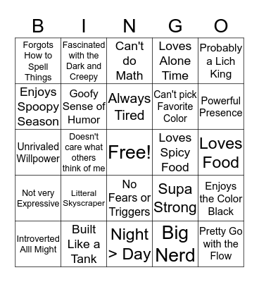 Mochi Bingo Card