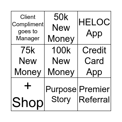 Platform Bingo Card