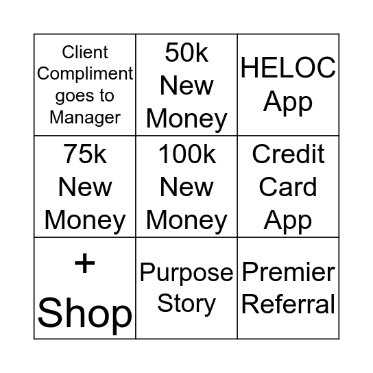 Platform Bingo Card