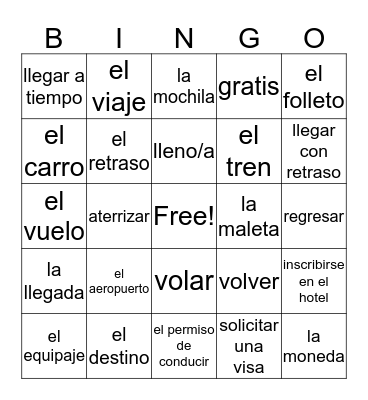 Capitulo 7 Bingo Card