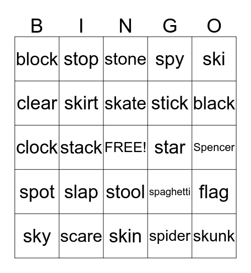 Emma's Blends BINGO Card