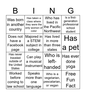 Bingo Card