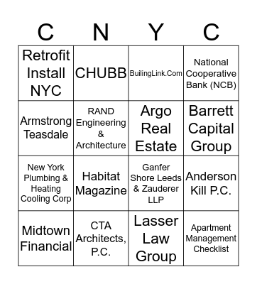 Exhibiter Bingo! Bingo Card