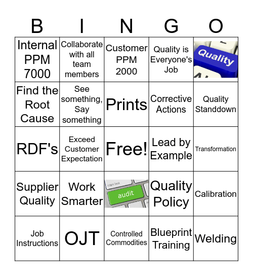 Quality Bingo Card