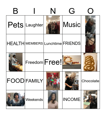 Thanksgiving Blessings Bingo Card