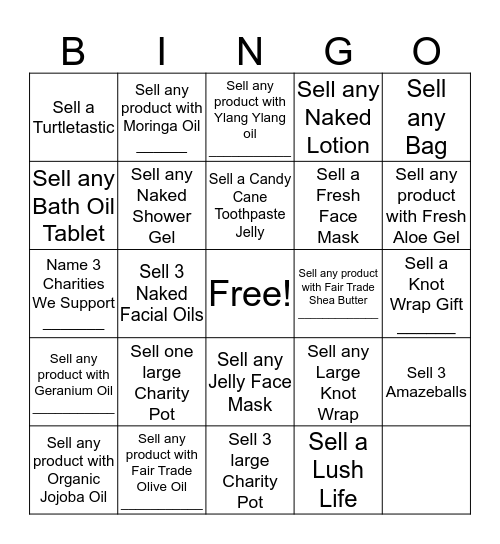 Charity Pot Bingo V2 Bingo Card