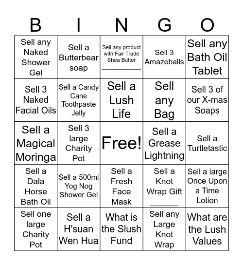 Charity Pot Bingo V2 Bingo Card