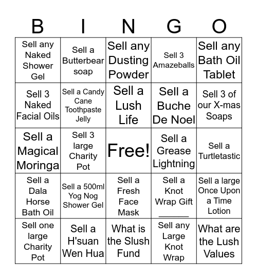 Charity Pot Bingo V2 Bingo Card