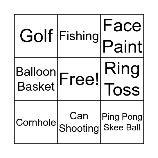 Carnival Bingo! Bingo Card