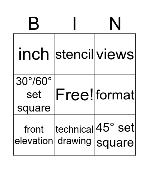 Graphic Communication and Expression Bingo Card