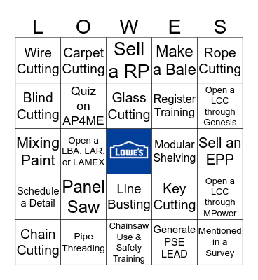 Training Is Key Bingo Card