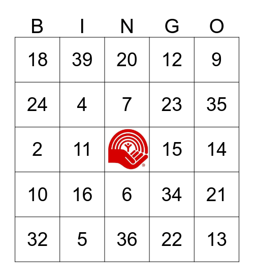 United Way Giving BINGO Card