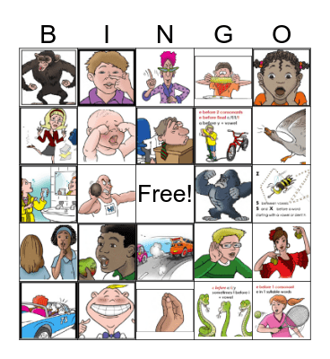 French Phonics Bingo Card