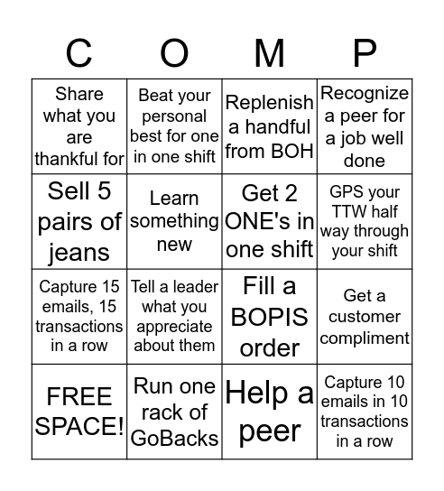 South Bay BINGO! Bingo Card