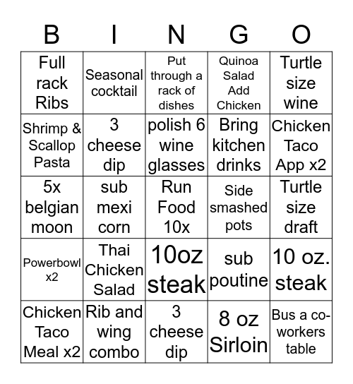 TJ's BINGO Card