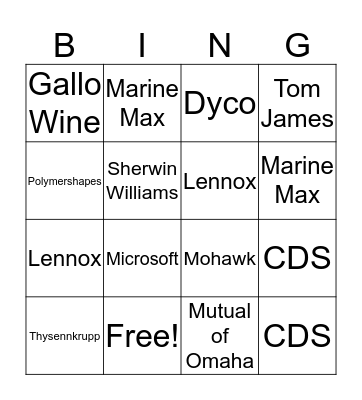 NATIONAL SALES CHALLENGE Bingo Card