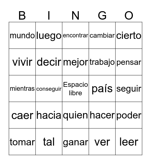 Siete de noviembre, 2019 Bingo Card