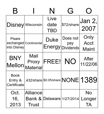 Broadridge Bingo Card