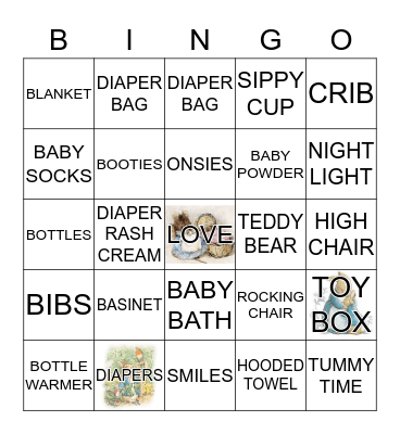 BABY SHOWER Bingo Card