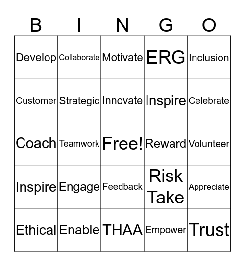 Appreciation Week Bingo Card