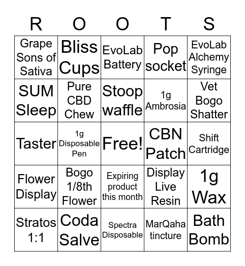 Native Roots AB Bingo Card