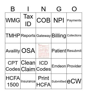 Collections Bingo Card