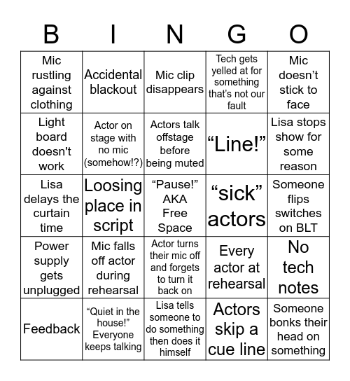 Tech Week Bingo  Bingo Card