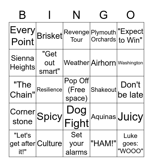 Conference Meeting BINGO Card