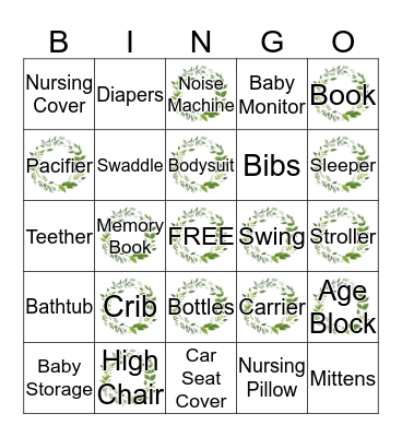 O H ~ B A B Y ! BINGO for Katerina's Shower Bingo Card