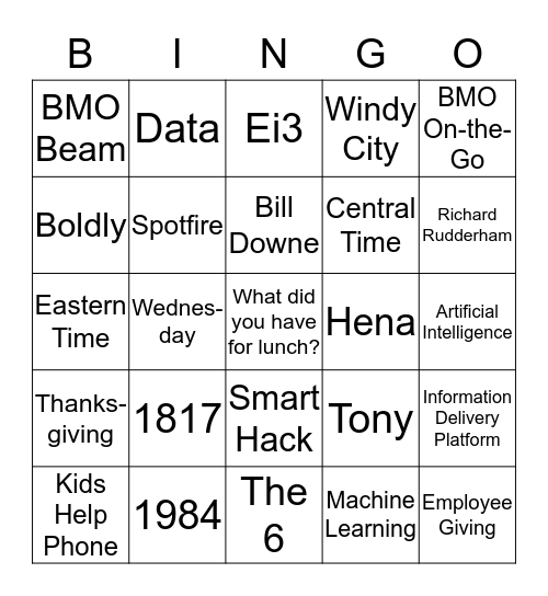 EDAI STRATEY DAY F20 Bingo Card