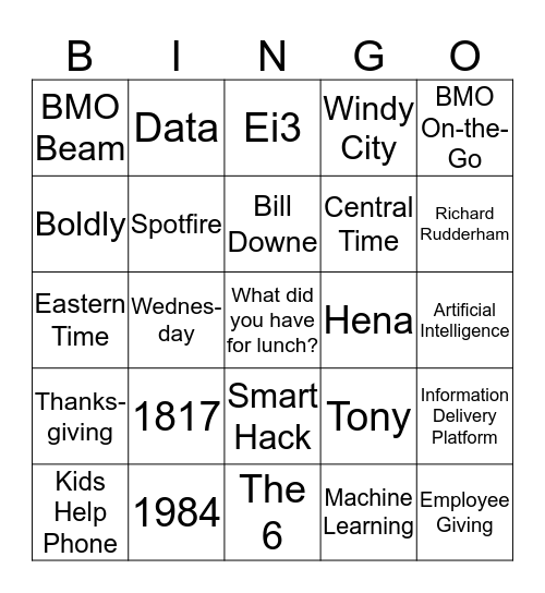 EDAI STRATEGY DAY F20 BINGO Card