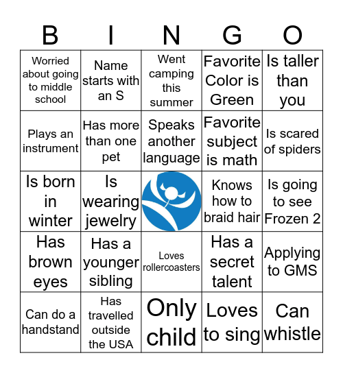 Get to Know You BINGO Card