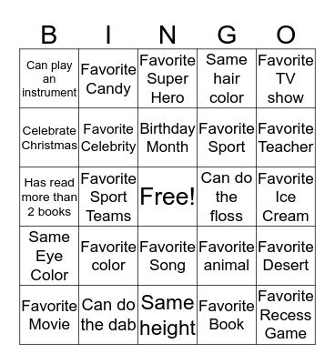 Cultural/Diversity Bingo : Find some one who? Bingo Card