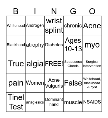 Group 2 Bingo Card