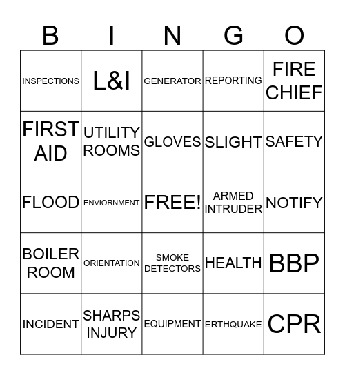 REGENCY Bingo Card