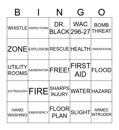 REGENCY Bingo Card