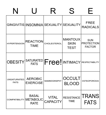 CHAPTER 11 EARLY ADULTHOOD Bingo Card