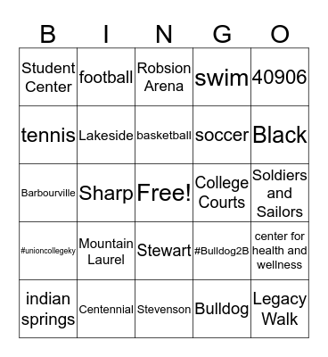 Bulldog Bingo Card