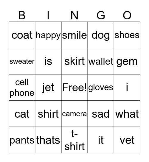 Fantastic and Delight! Bingo Card