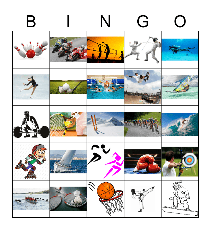 sports Bingo Card