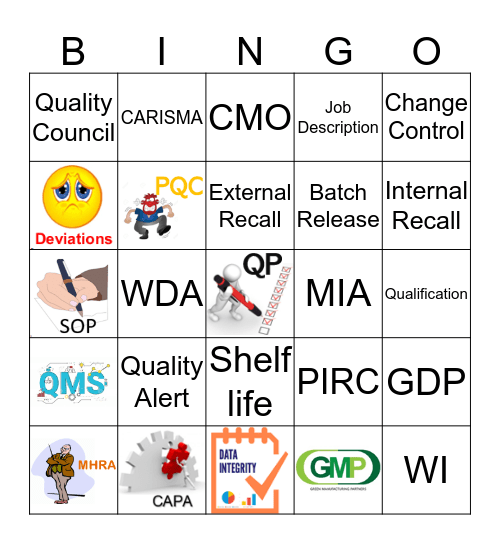 QUALITY Then Now Tomorrow   Bingo Card